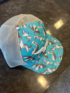 Gray and Teal Trucker Hat