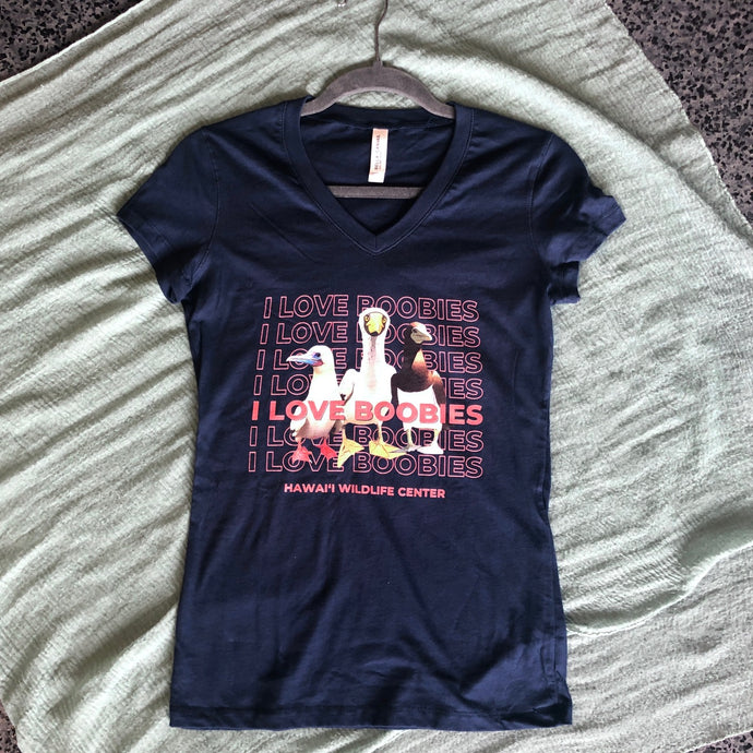 I Love Boobies Women's V-Neck