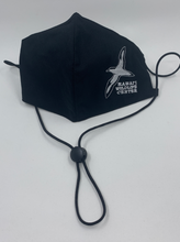 Load image into Gallery viewer, Black Face Mask with Lanyard Strap
